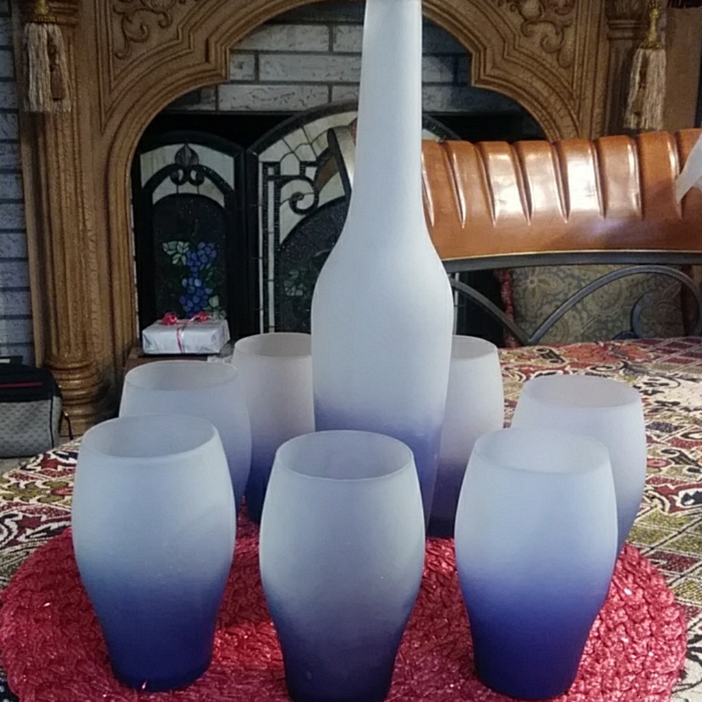 💥FINAL SALE💥 Frosted glass two tone set